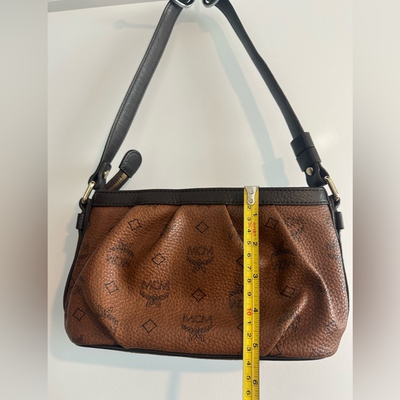 MCM Cognac Monogram Shoulder Bag - Picture 3 of 13
